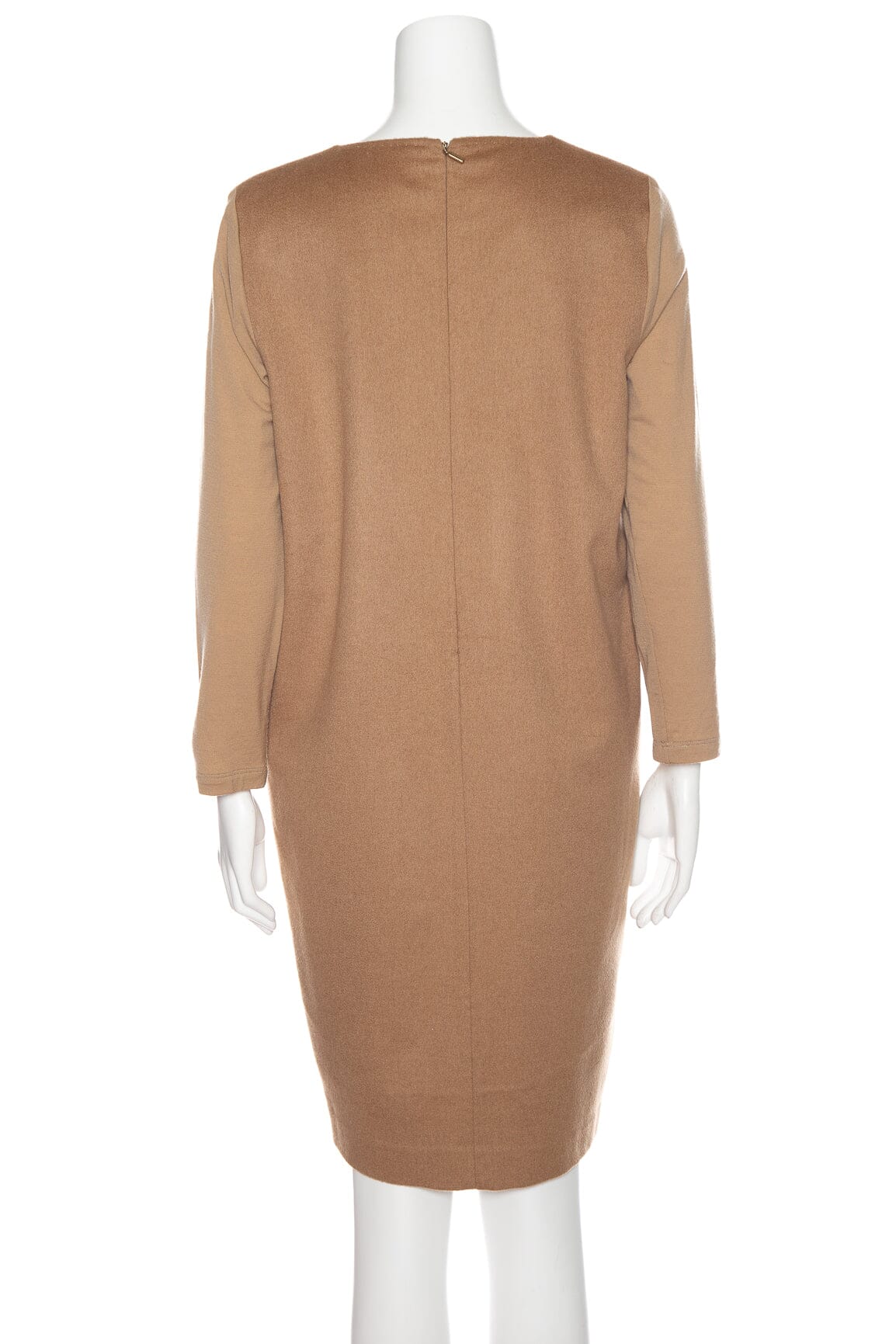 Max Mara Camel Shift Dress SZ M - Image 3