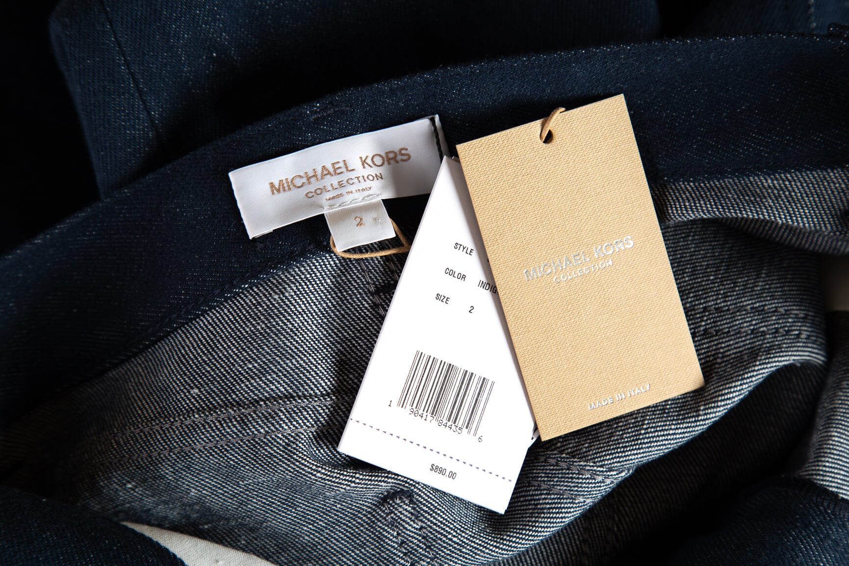 Michael Kors Collection Indigo Denim Skirt SZ 2 NWT - Image 4