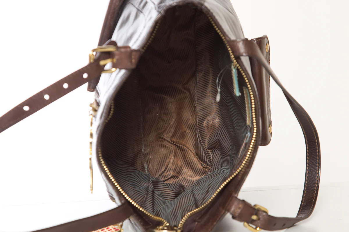 Moschino Black & Brown Handbag - Image 7