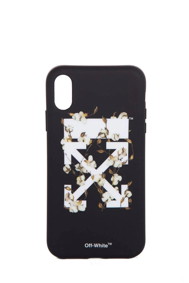 Off White Black Floral iPhone XR Case