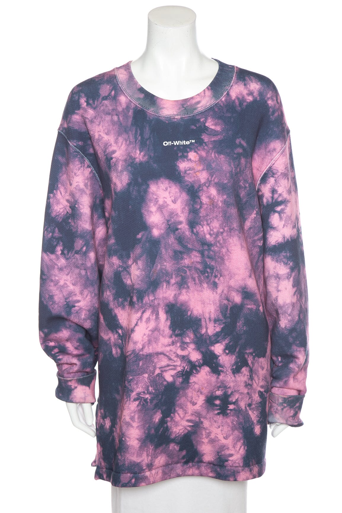 Off White Purple and Pink Tie Dye Sweatshirt SZ L