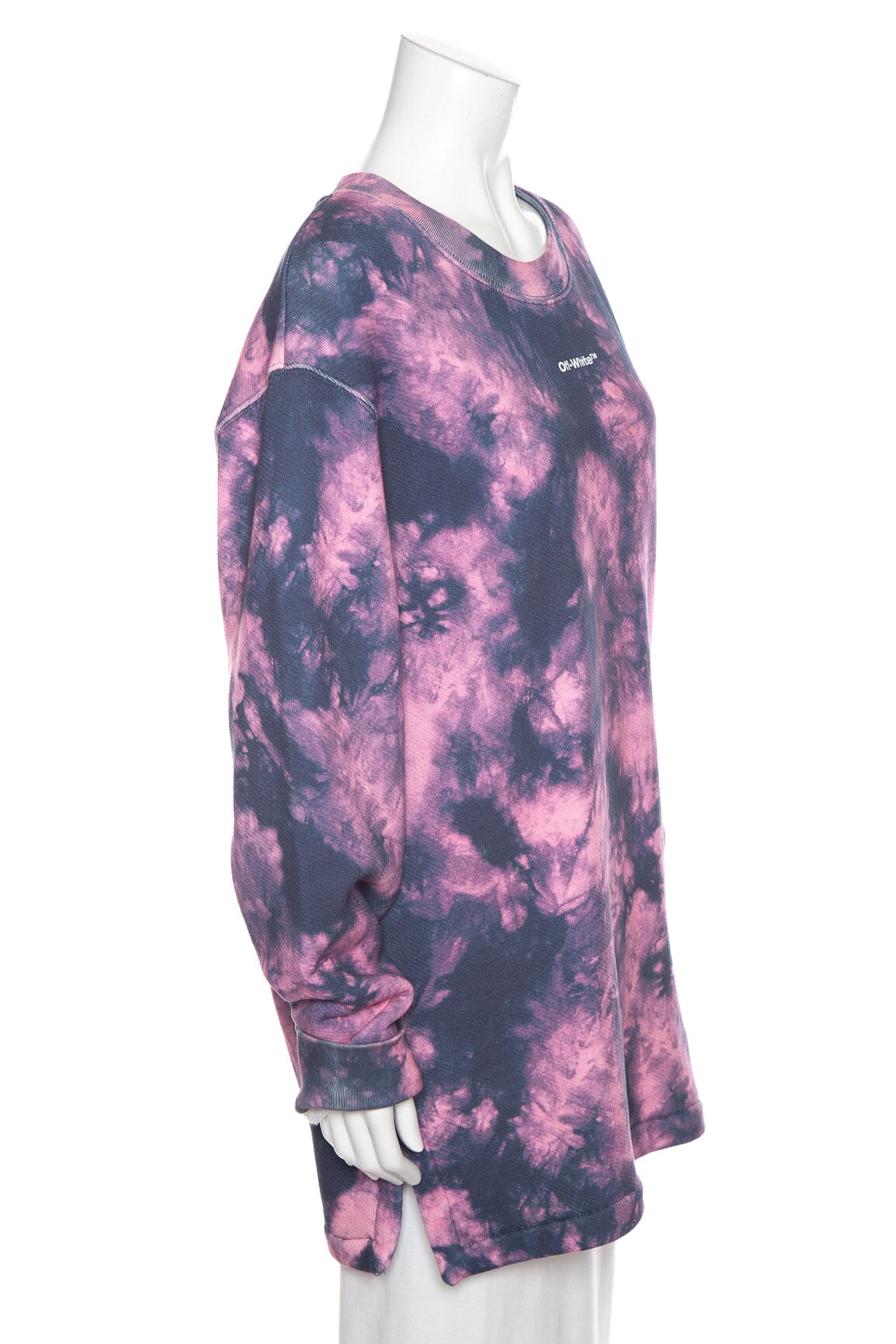 Off White Purple and Pink Tie Dye Sweatshirt SZ L - Image 2