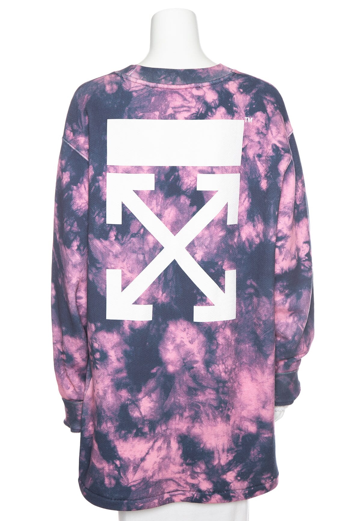 Off White Purple and Pink Tie Dye Sweatshirt SZ L - Image 3