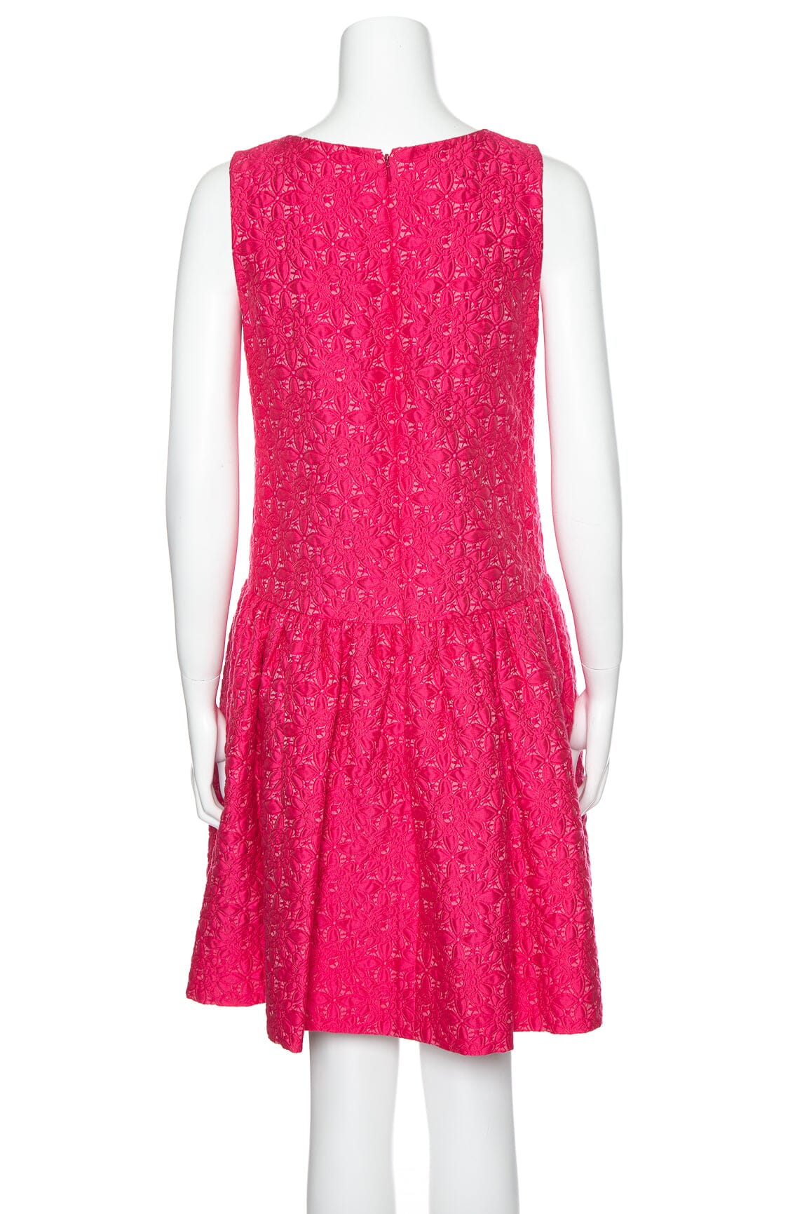 Oscar de la Renta Pink Brocade Dress SZ 0 - Image 3