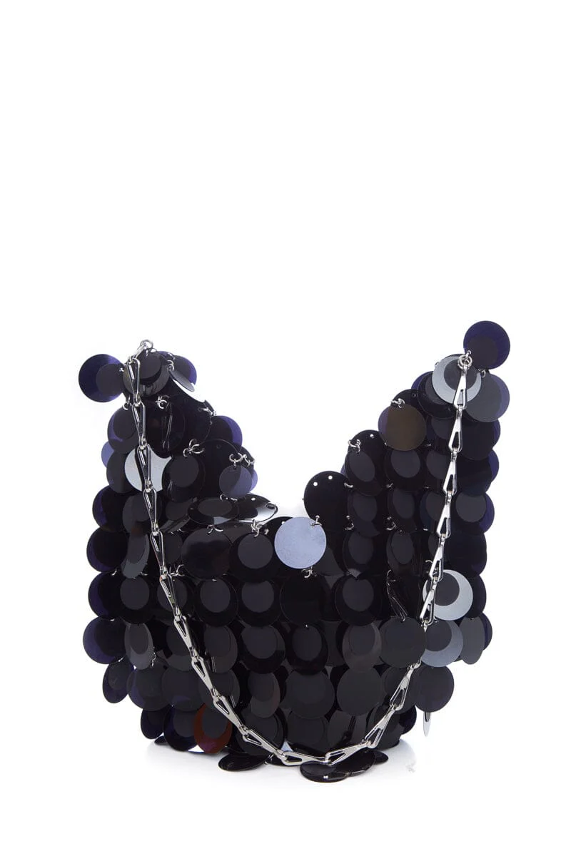 Paco Rabanne Black Sparkle Shoulder Handbag - Image 3