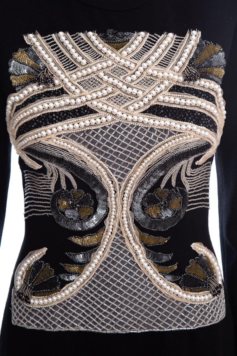 Peggy Jennings Black Embellished Dress SZ O/S NWT - Image 4