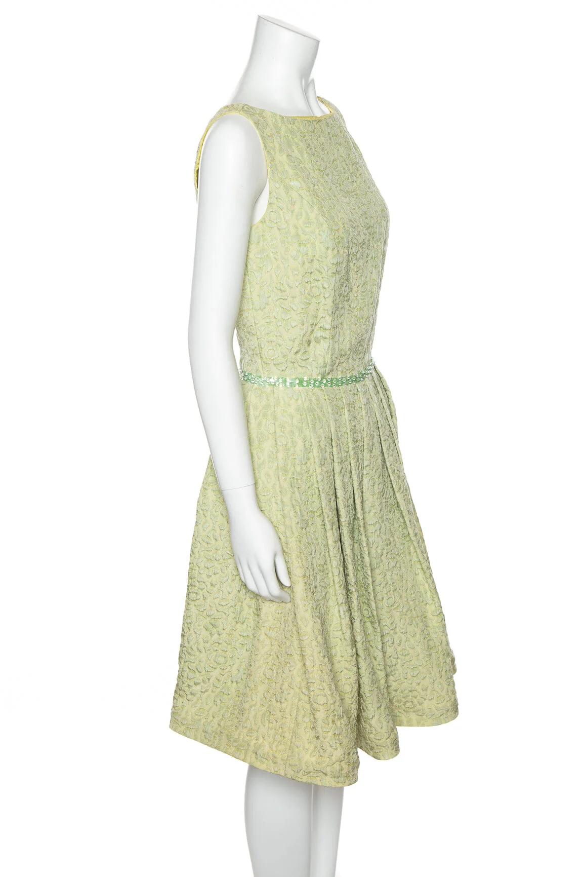 Peggy Jennings Green Sleeveless Cheetah Print Dress SZ S NWT - Image 2