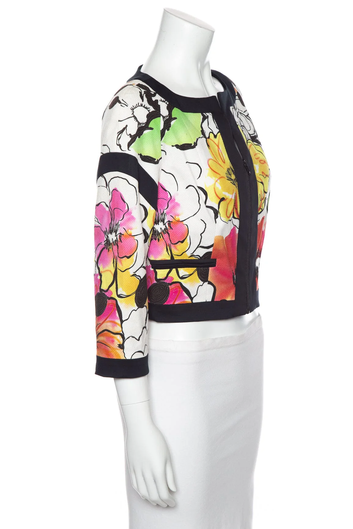 Peggy Jennings Multicolor Floral Zip Up Jacket SZ 4 NWT - Image 2