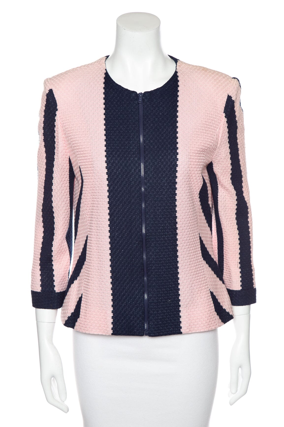 Peggy Jennings Navy And Pink Stripe Jacket SZ 4