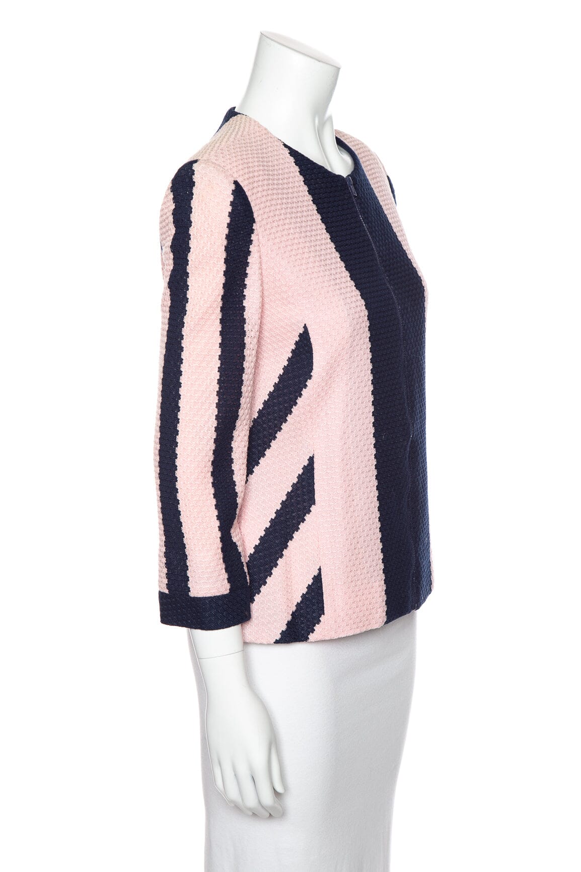 Peggy Jennings Navy And Pink Stripe Jacket SZ 4 - Image 2
