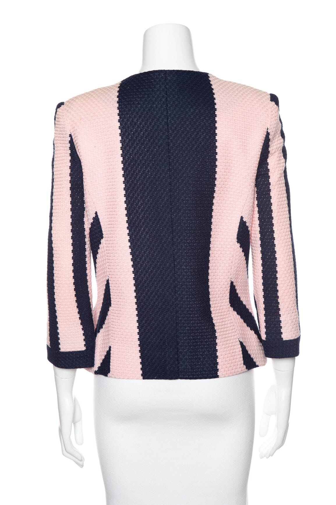 Peggy Jennings Navy And Pink Stripe Jacket SZ 4 - Image 3