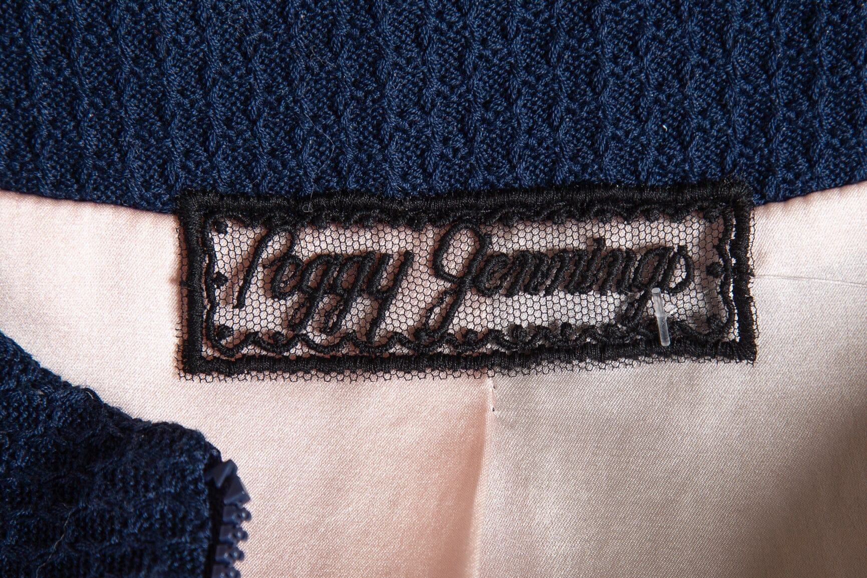 Peggy Jennings Navy And Pink Stripe Jacket SZ 4 - Image 4