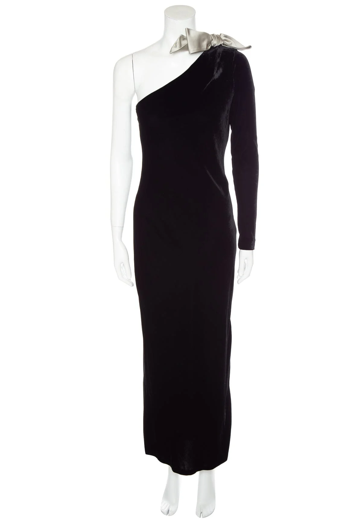 Polo Ralph Lauren Black Velvet Maxi Dress SZ 4