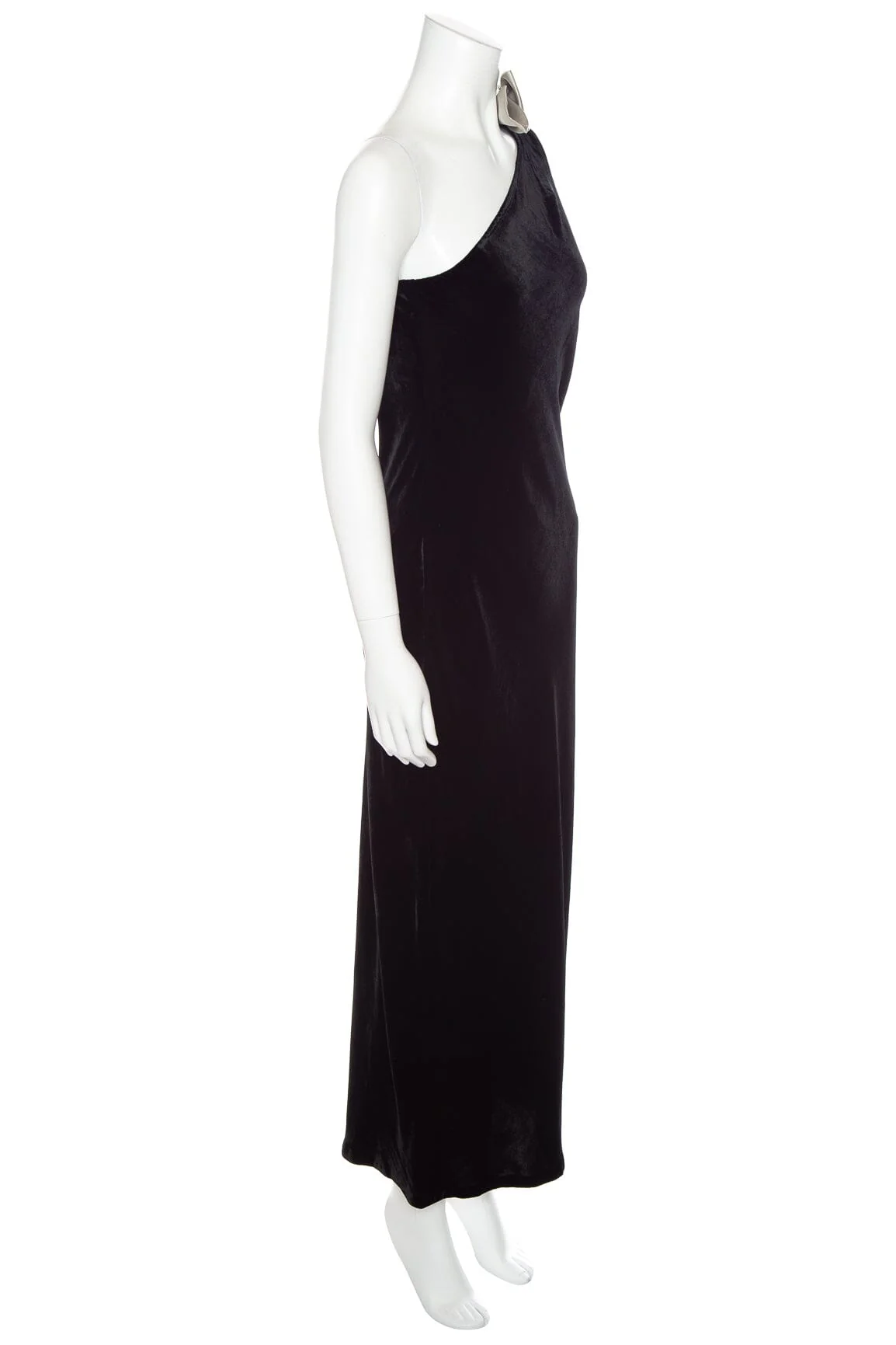 Polo Ralph Lauren Black Velvet Maxi Dress SZ 4 - Image 2