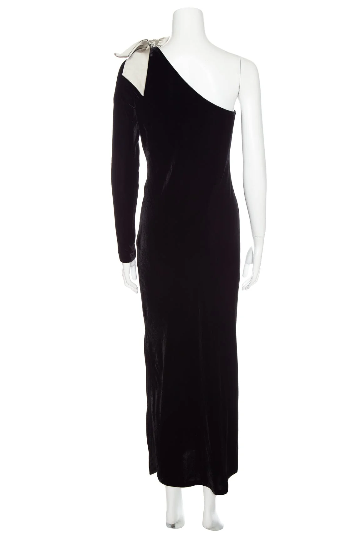 Polo Ralph Lauren Black Velvet Maxi Dress SZ 4 - Image 3