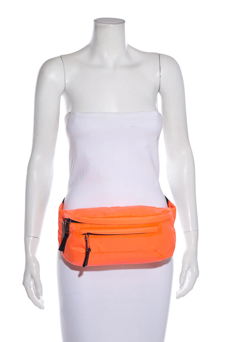 Prada Neon Orange Technical Front Fanny Pack - Image 3