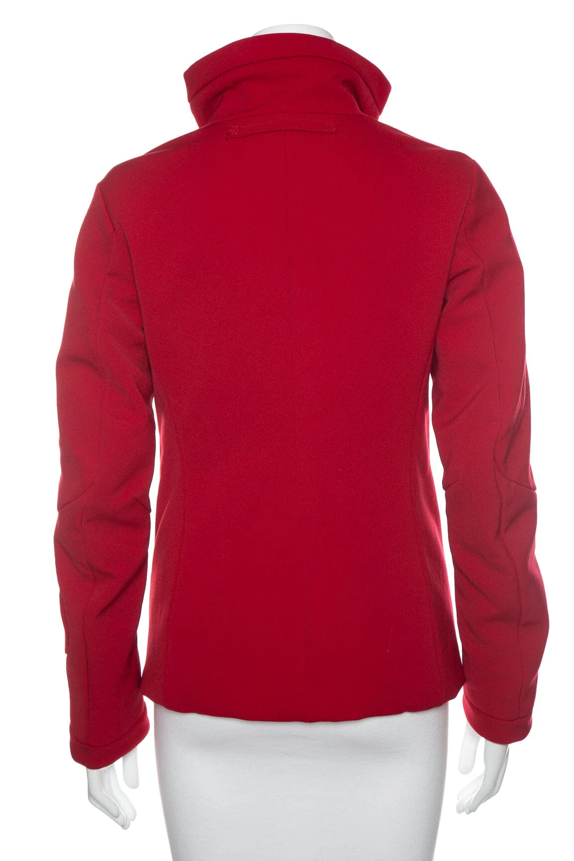 Prada Sport Red Nylon Mock Neck Zip Up Jacket SZ 38 - Image 3