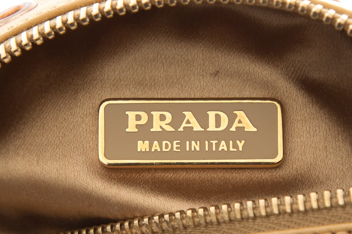 Prada Tan Leather Pouch - Image 6