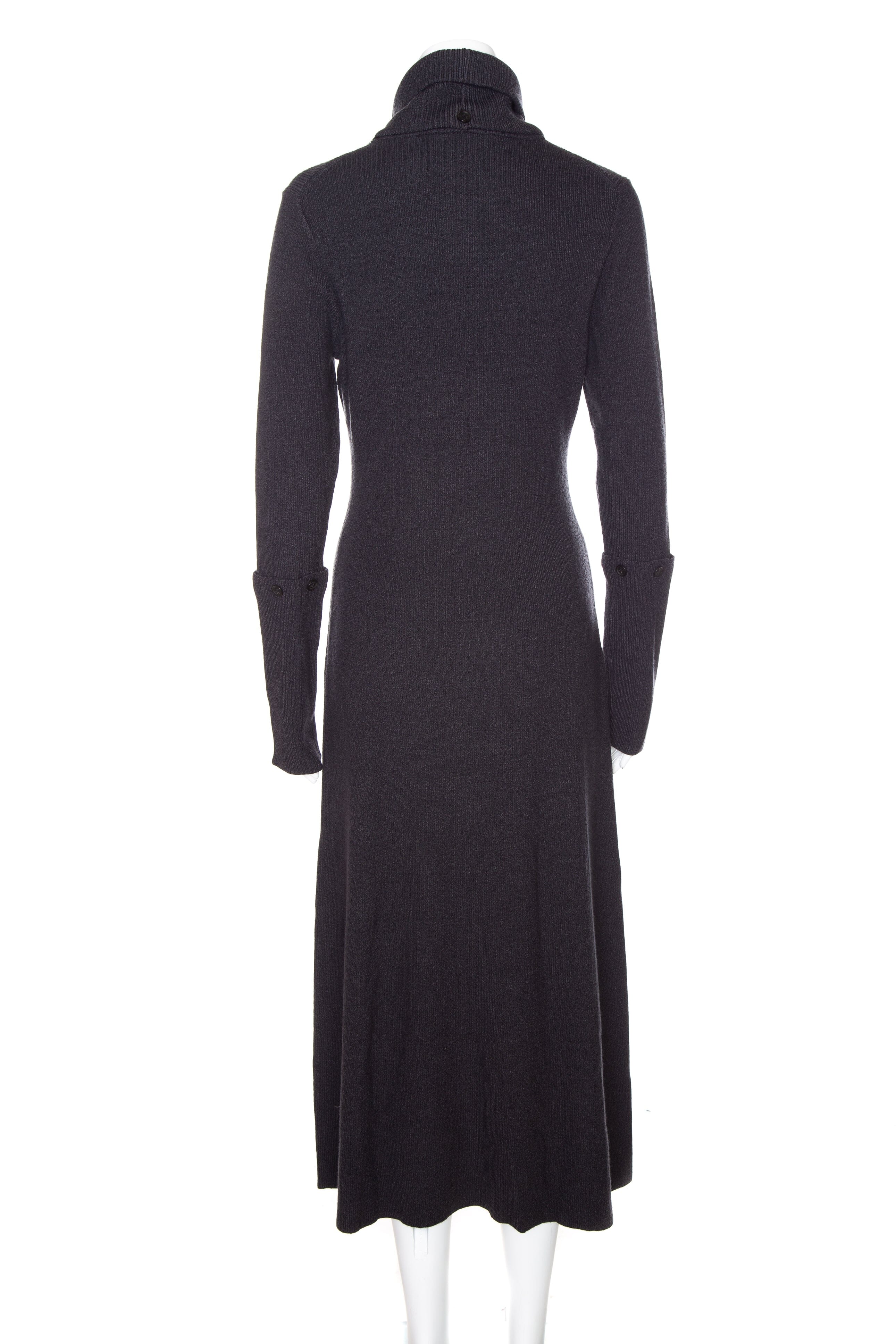 Proenza Schouler Charcoal "Jocelyn Midweight Rib Knit" Dress SZ L NWT - Image 3