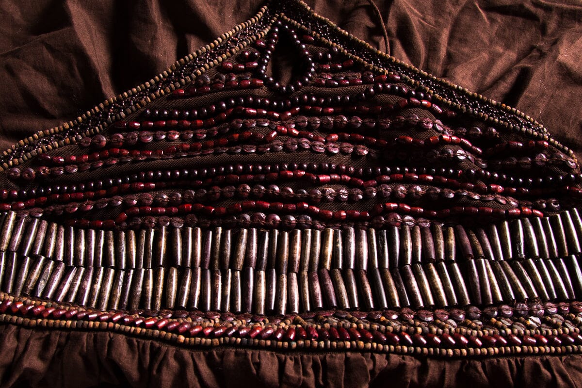 Ralph Lauren Brown Key Hole Beaded Halter Top SZ 8 Sale CO - Image 5