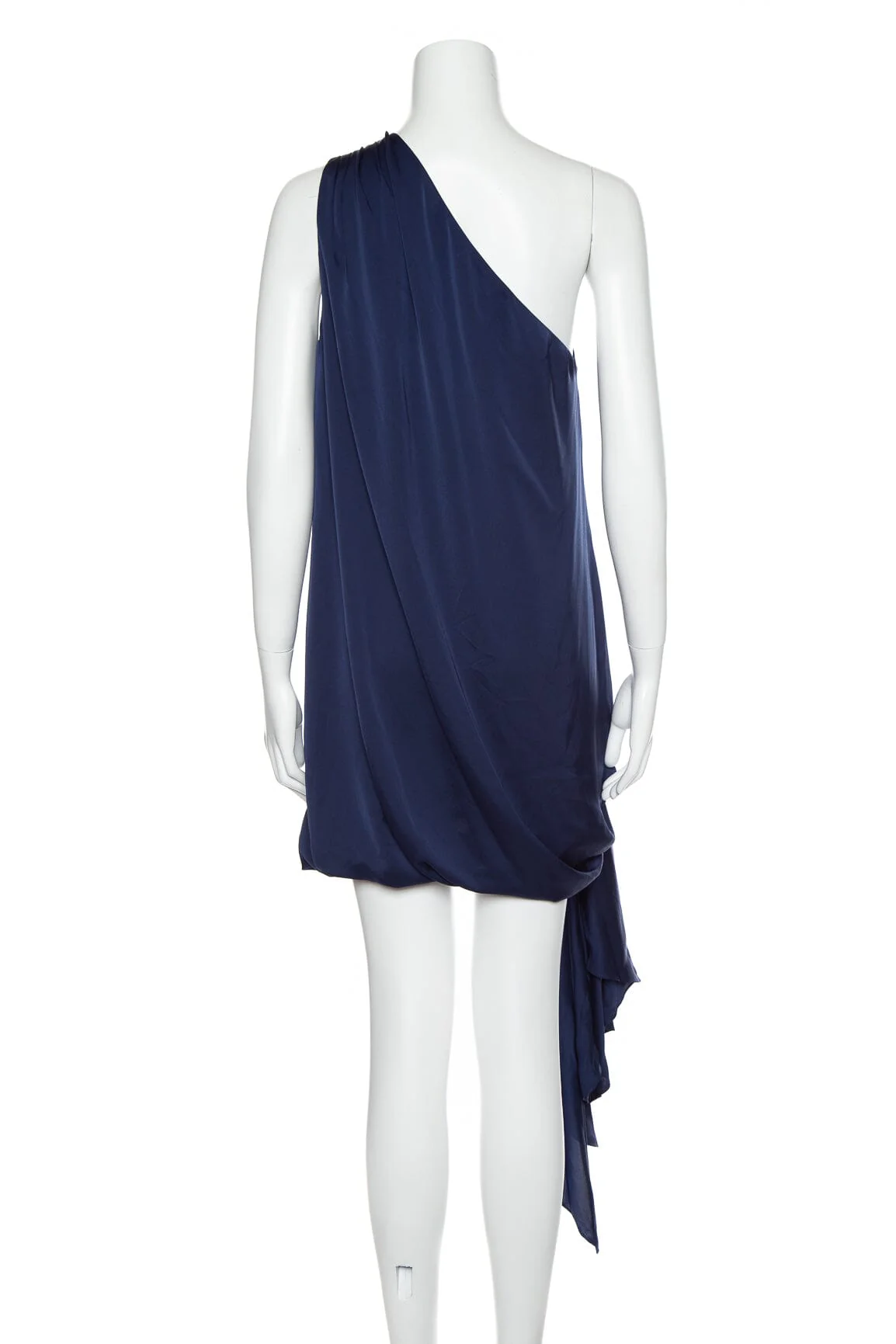 Ramy Brook Navy Roxanne One-Shoulder Silk Dress SZ 4 NWT - Image 3