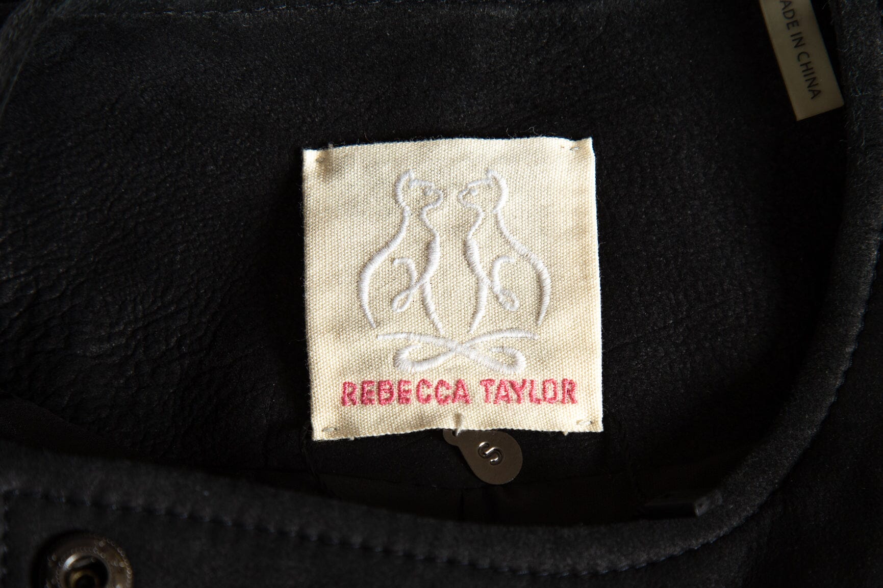 Rebecca Taylor Black Zipper Detail Vest SZ S - Image 4