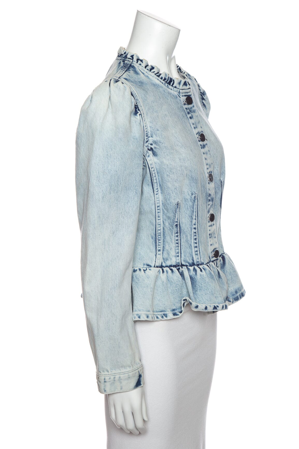 Rebecca Taylor Light Denim Peplum Jacket SZ L - Image 2