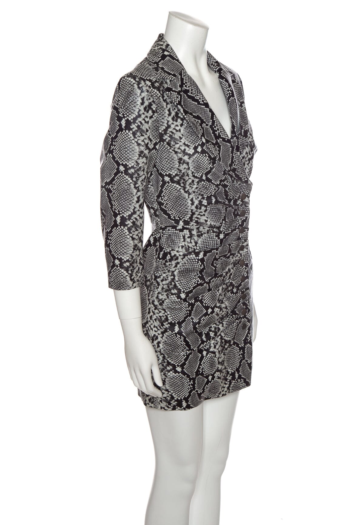 Retrofete Grey Python Print Mini Dress SZ XS - Image 2