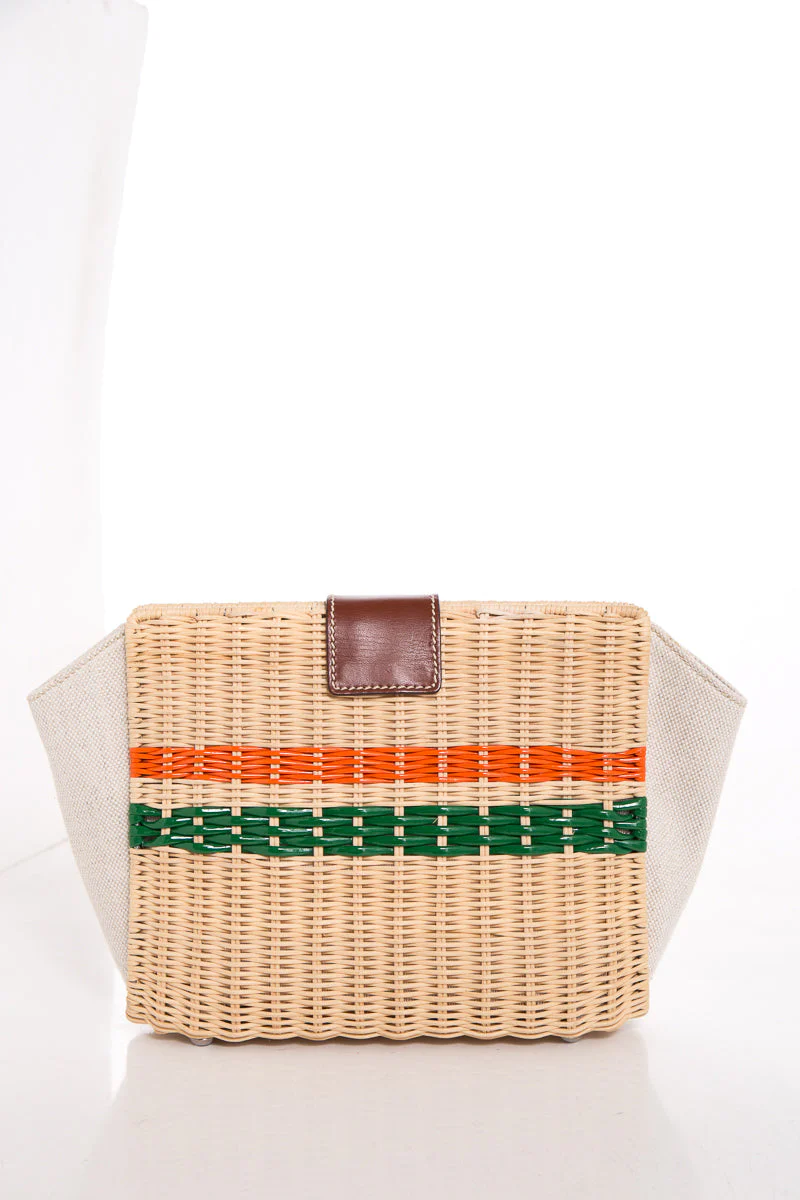Rodo Wicker & Leather Handle Bag - Image 5