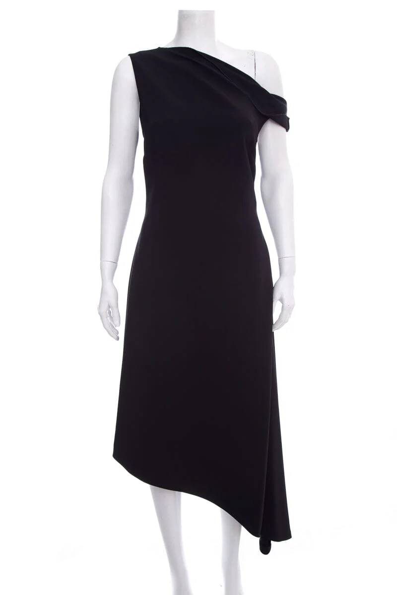 Rosetta Getty Black Drape Effect Dress SZ 8 NWT