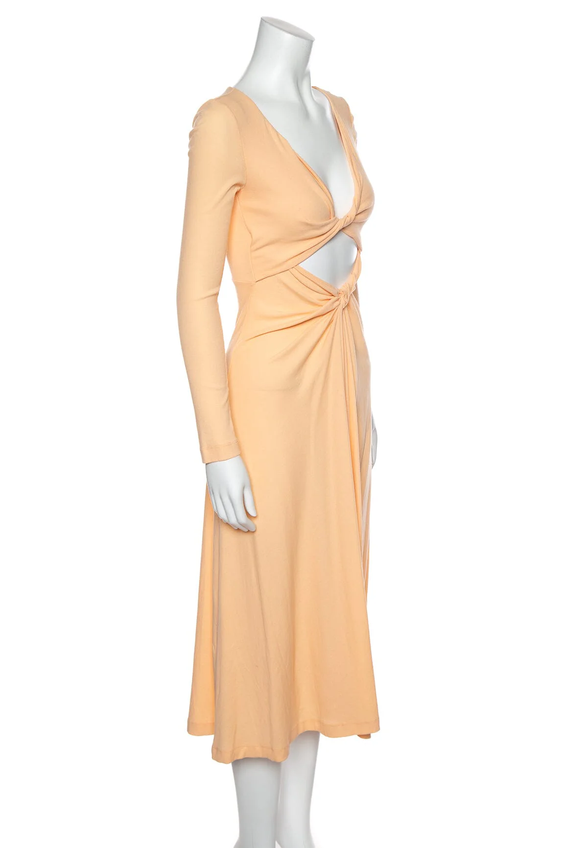 Rosetta Getty Peach Long Sleeve Maxi Dress SZ S - Image 2