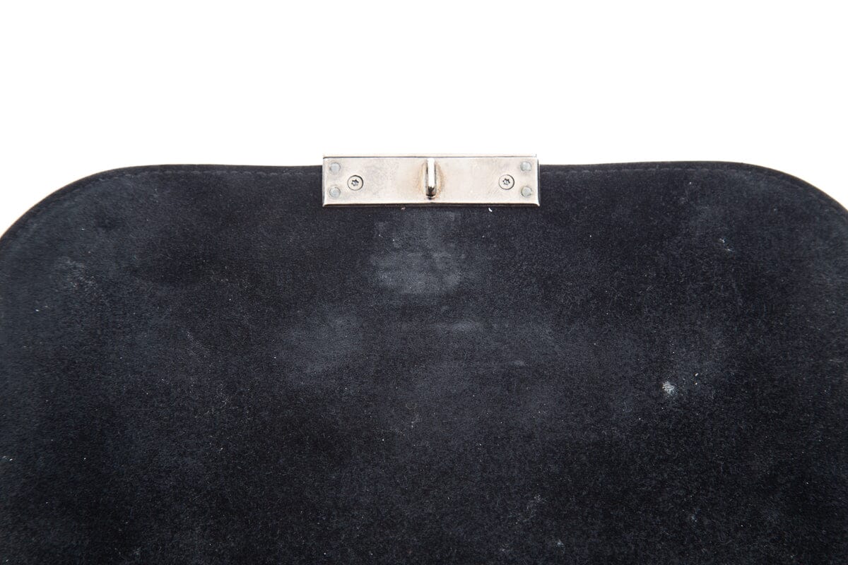 Saint Laurent Amalia Black & Silver Studded Shiny Calfskin Handbag - Image 9