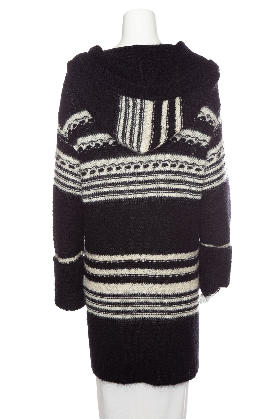 Saint Laurent Black and White Baja Classic Cardigan SZ M - Image 3