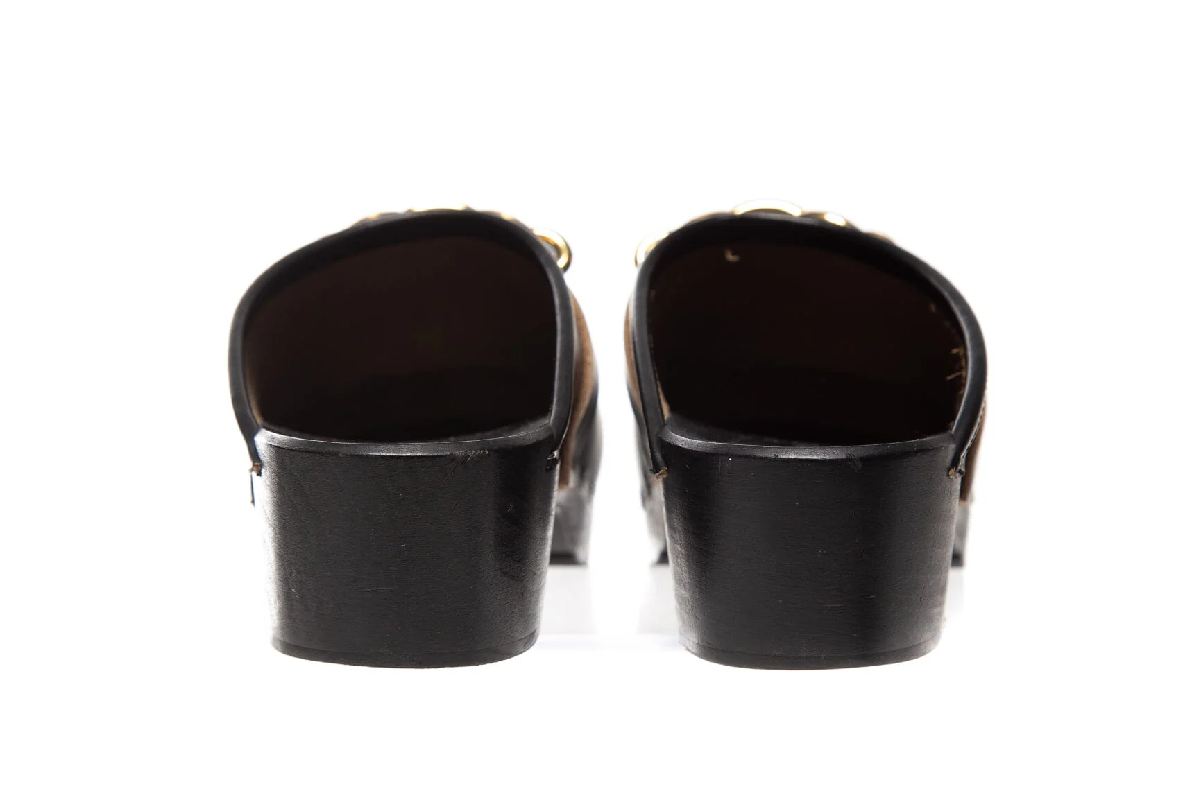 Saint Laurent Black Leather Clogs SZ 39 - Image 4