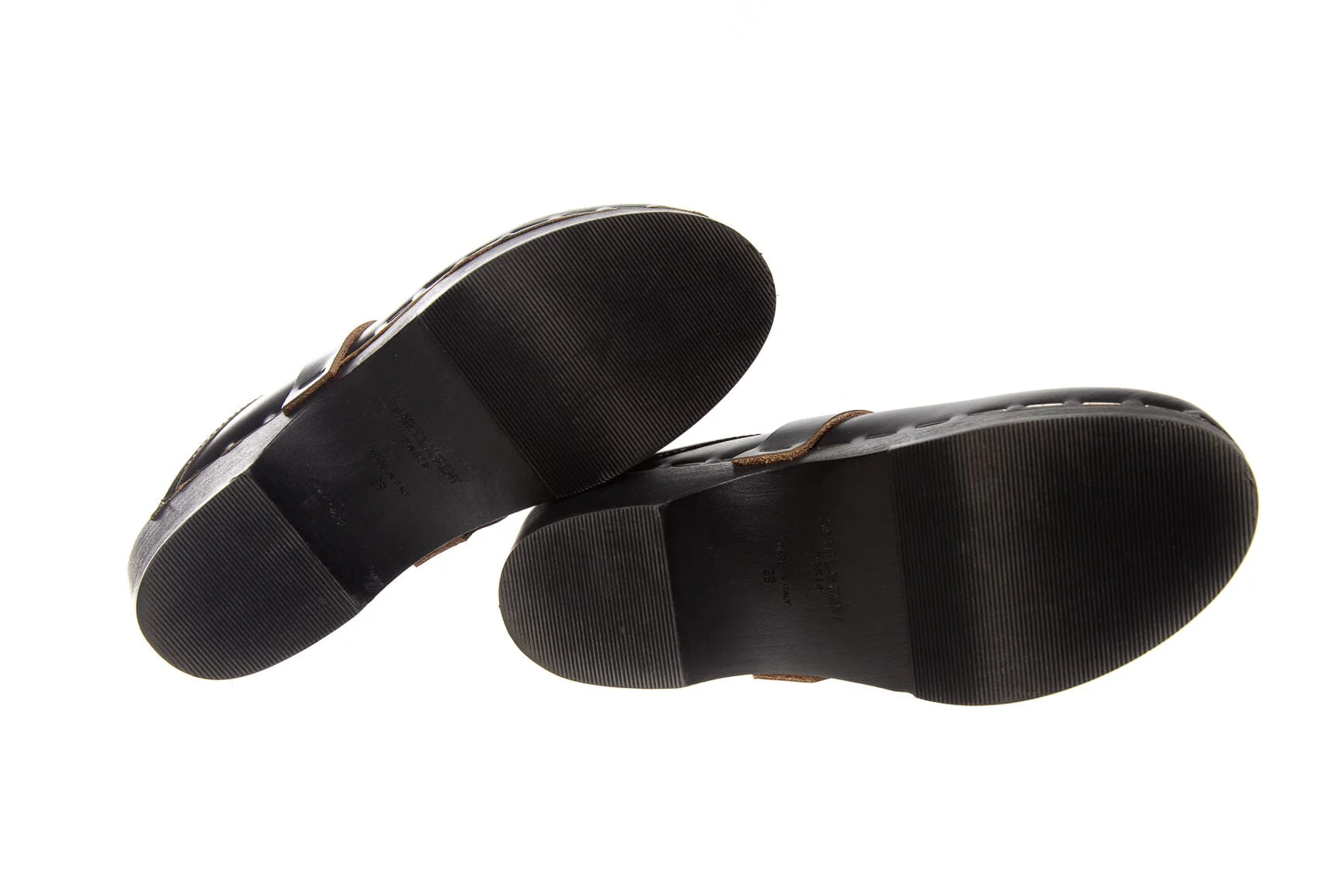 Saint Laurent Black Leather Clogs SZ 39 - Image 5