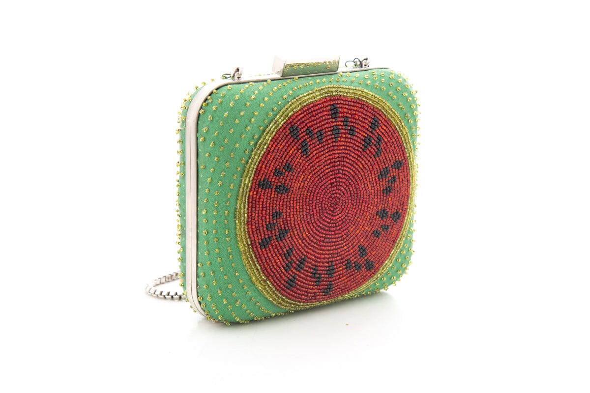 Sarah's Bag Green Beaded Watermelon Cross-Body - Image 3