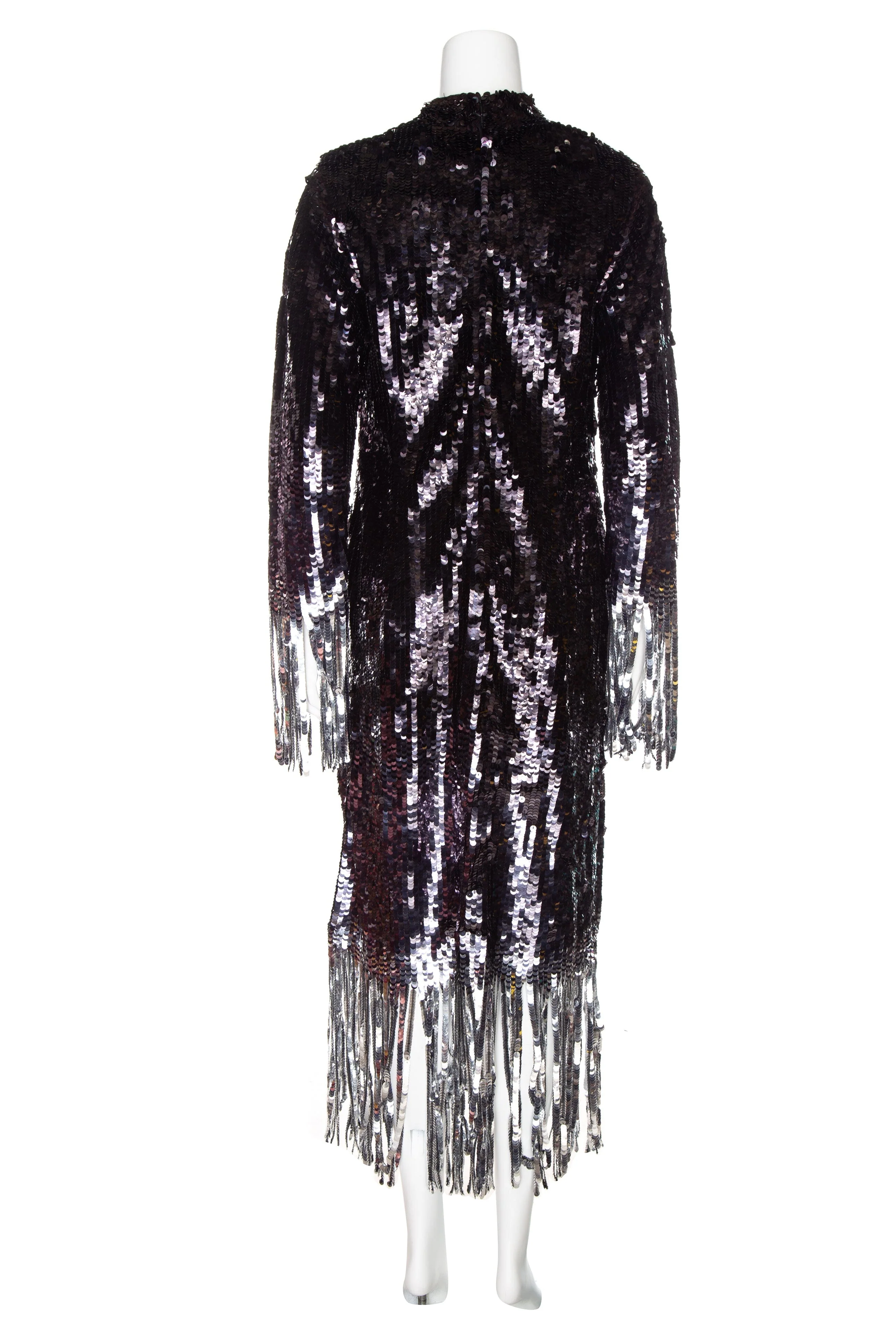 Simkhai Black & Silver Ombre Sequins Dress SZ 4 NWT - Image 3