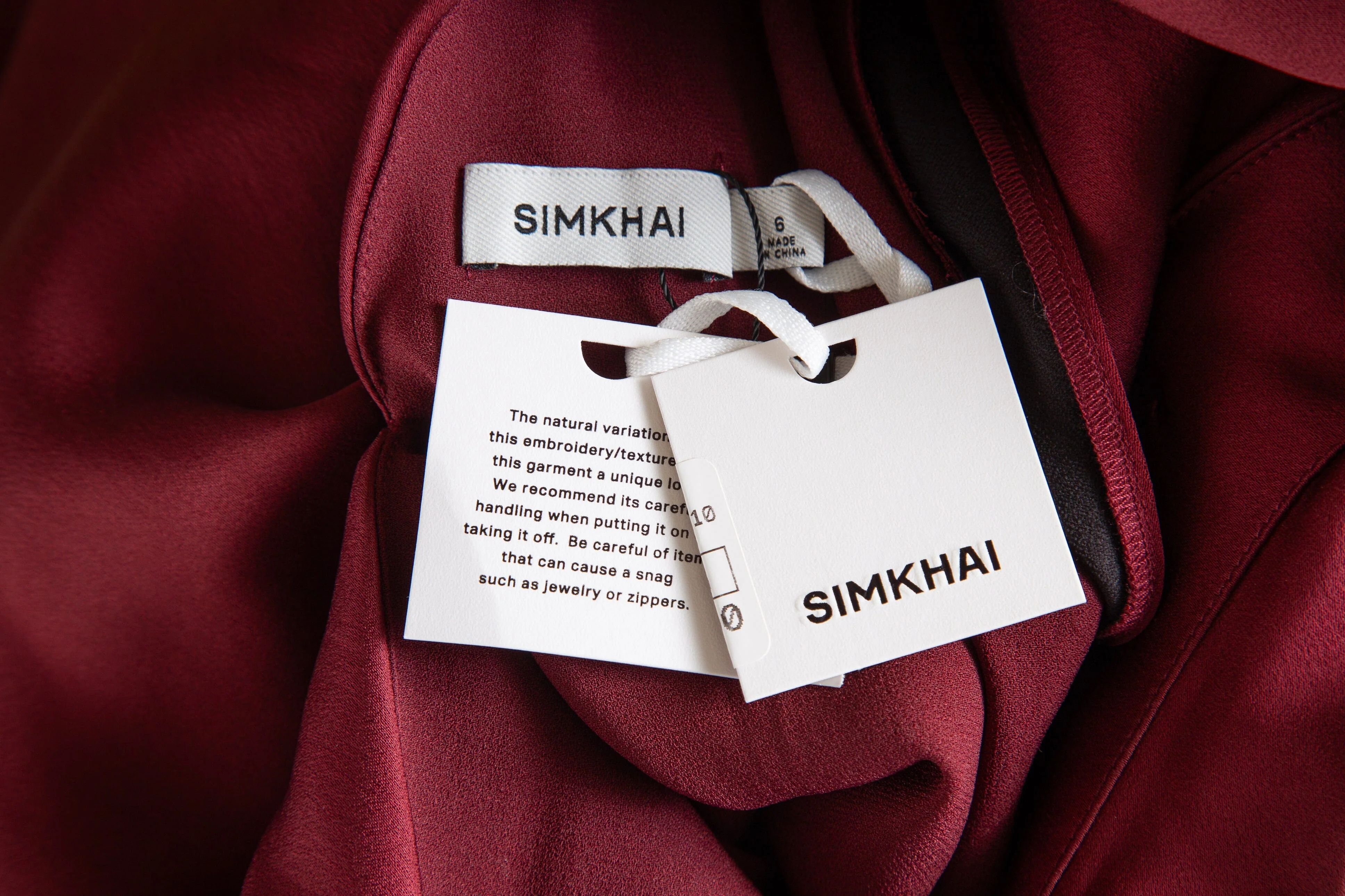 Simkhai Wine Scarlett Cape Top SZ 6 NWT - Image 4