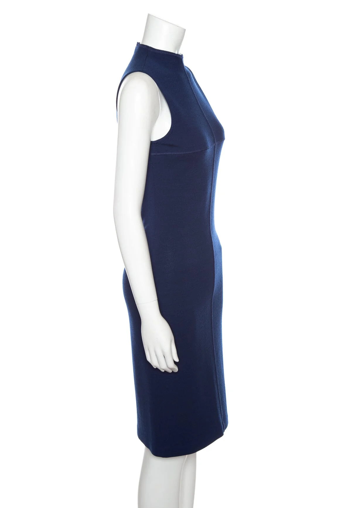 ST.JOHN Navy Knit Sleeveless Dress SZ 2 - Image 2