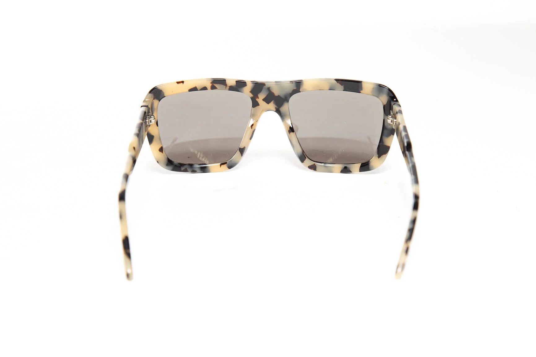 Stella McCartney Black and Beige Pattern Square Oversize Frame Sunglasses - Image 4