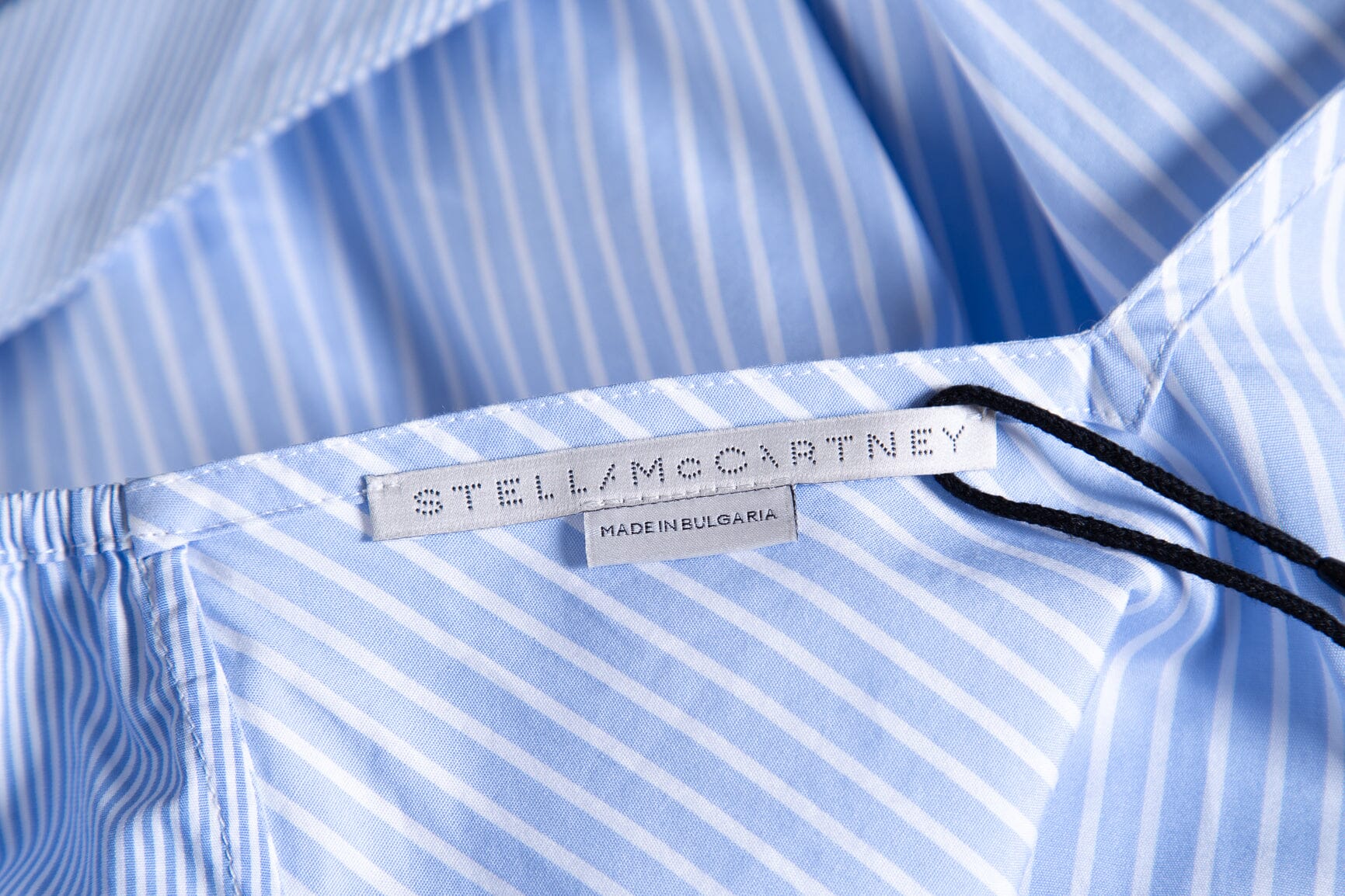 Stella McCartney Blue Stripe Cotton Button Down Dress SZ 40 - Image 4