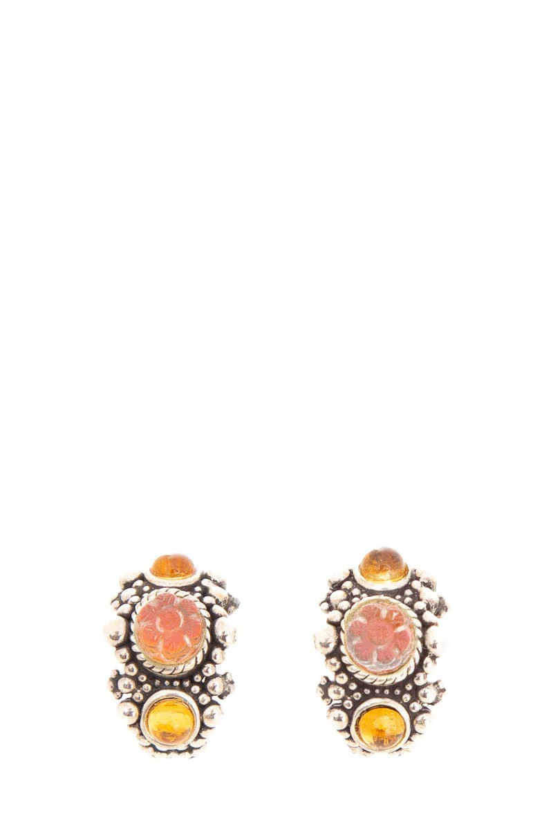 Stephen Dweck Sterling Silver& Stone Earrings