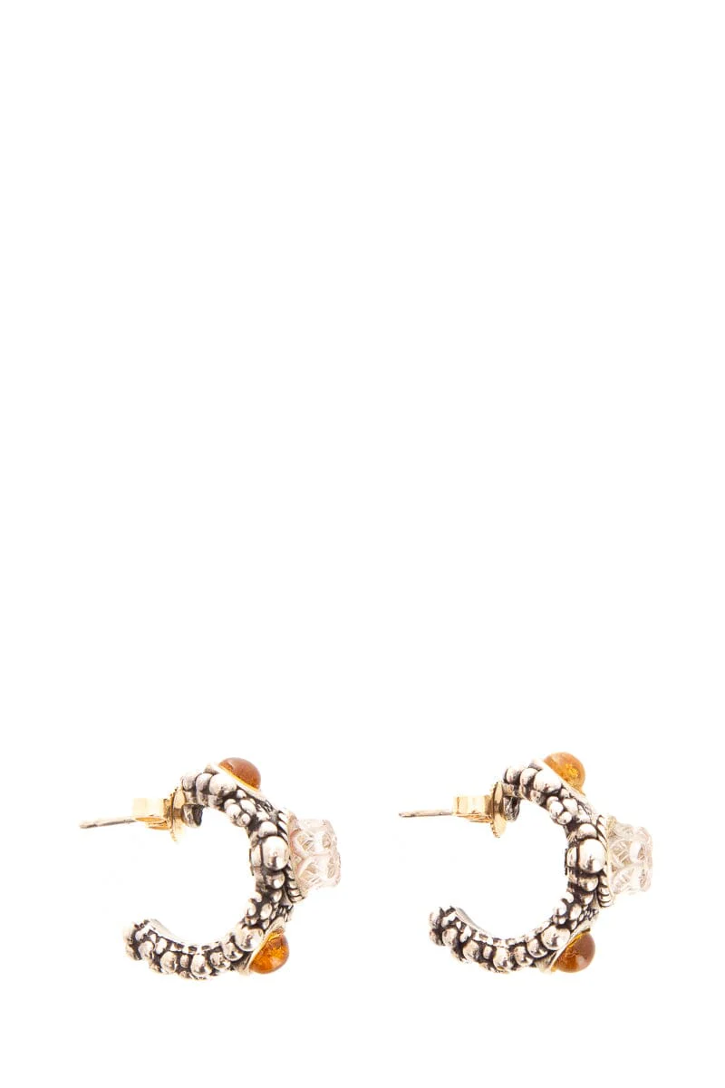 Stephen Dweck Sterling Silver& Stone Earrings - Image 2