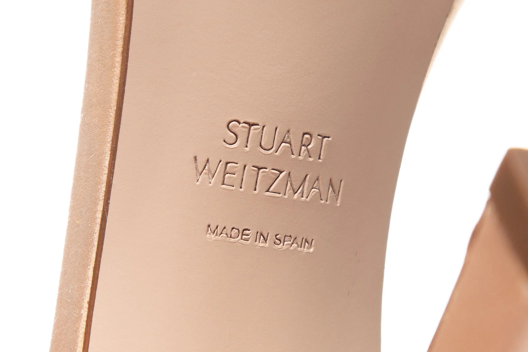 Stuart Weitzman Square Toe Satin Blush Heels SZ 6 - Image 6