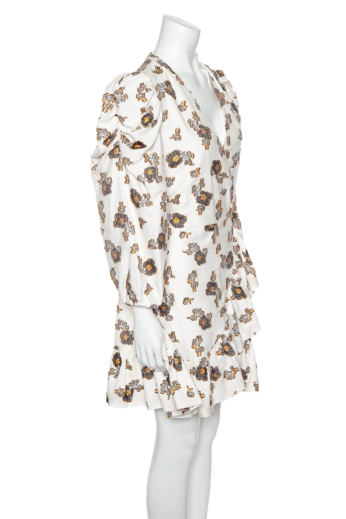 Tanya Taylor White Floral Wrap Dress SZ 10 - Image 2
