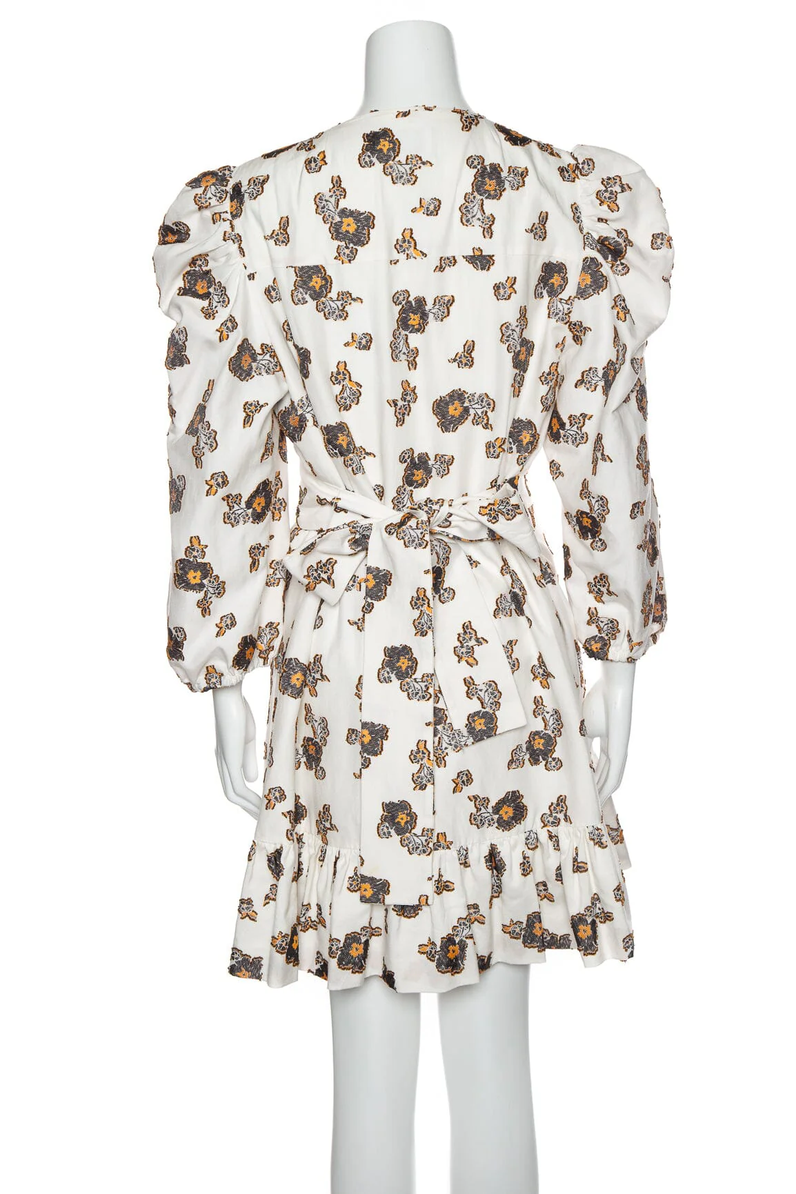 Tanya Taylor White Floral Wrap Dress SZ 10 - Image 3