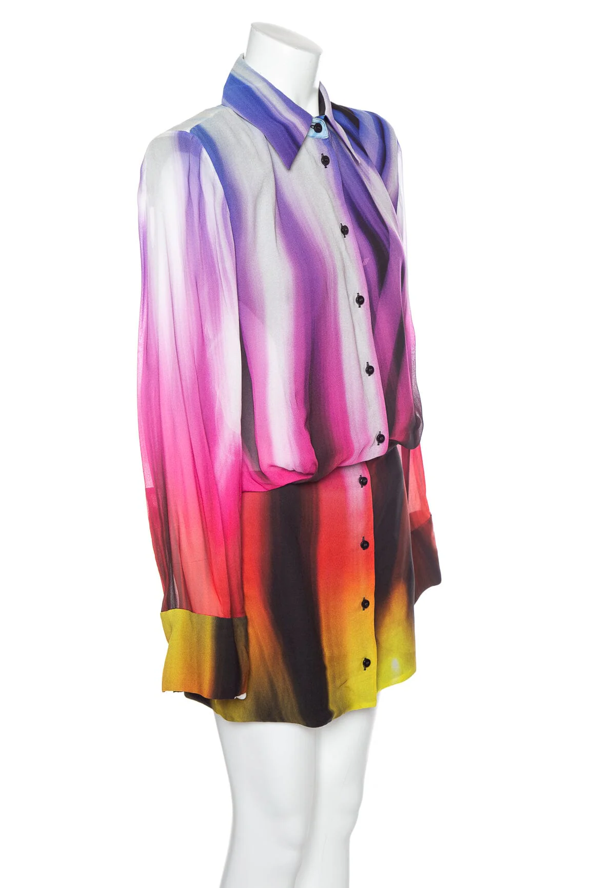 The Attico Multicolor Long Sleeve Button Down Dress SZ 40 NWT - Image 2