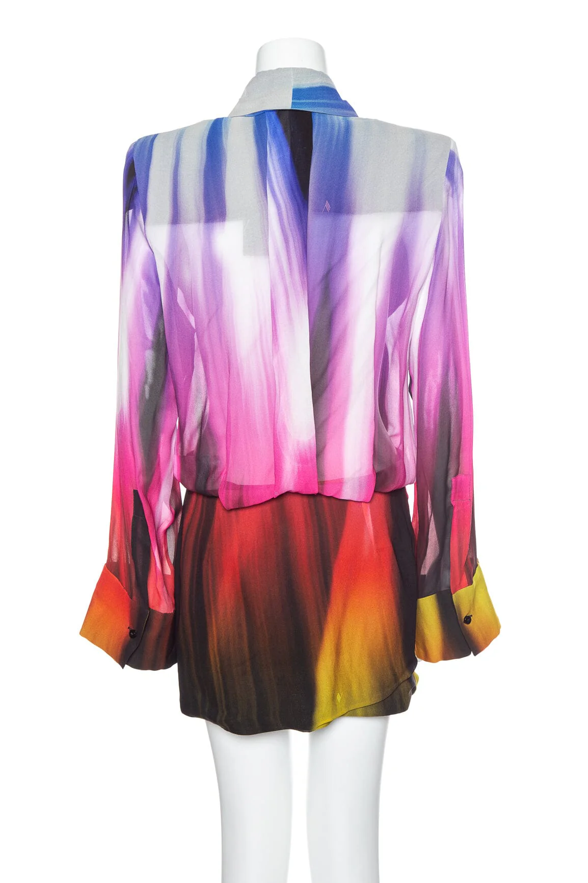 The Attico Multicolor Long Sleeve Button Down Dress SZ 40 NWT - Image 3