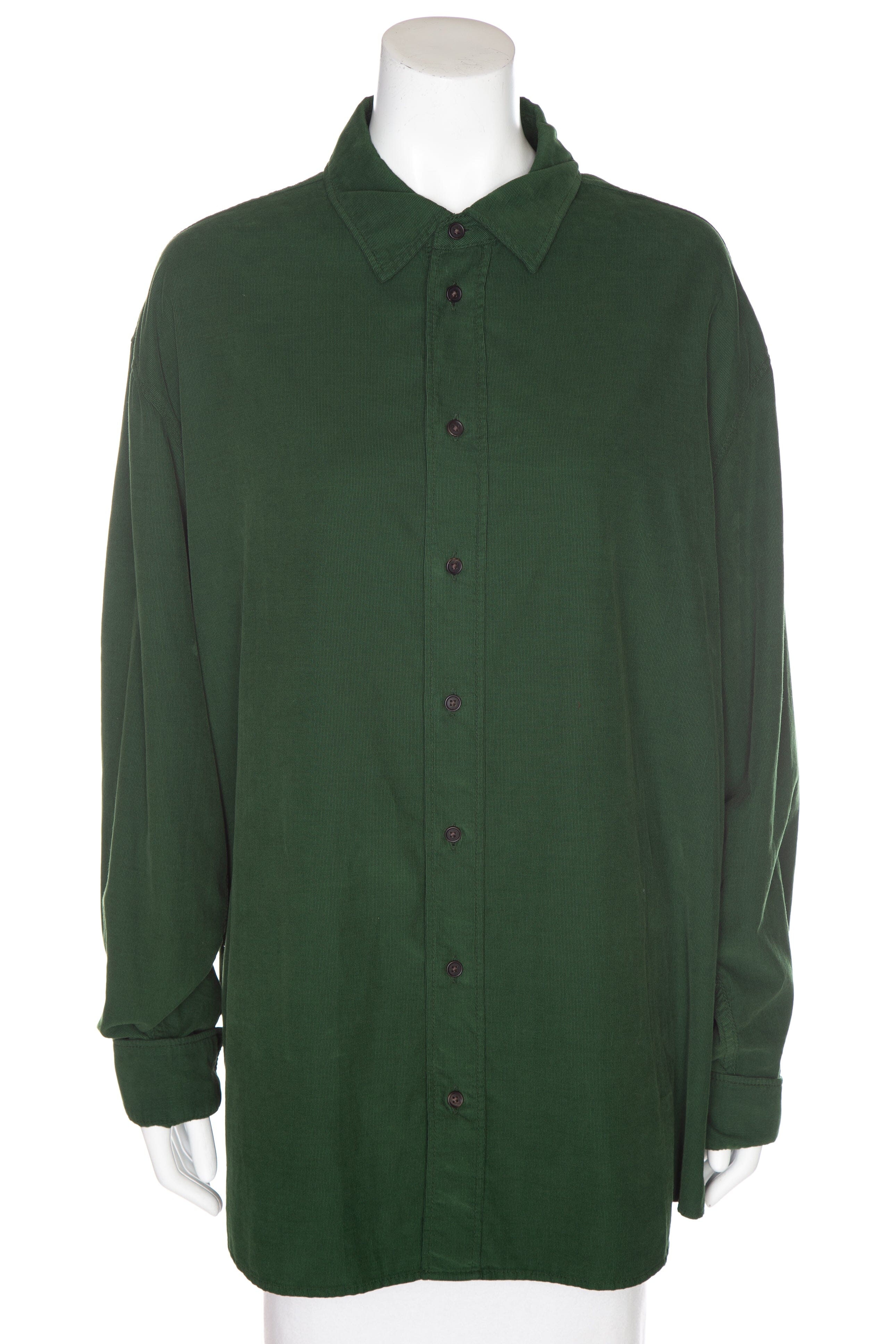 The Row Pine Green Cotton Shirt SZ L