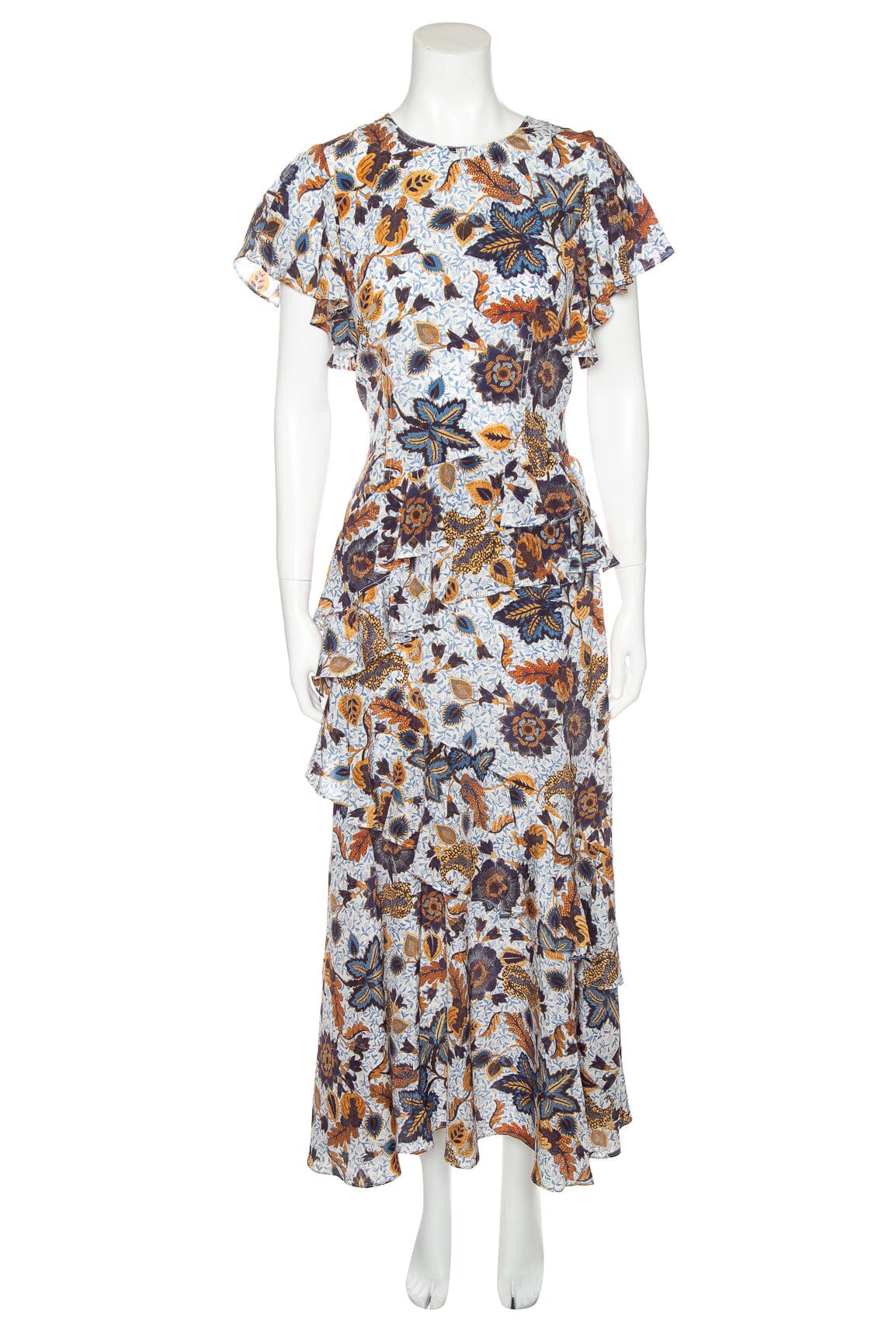 Ulla Johnson Multi Floral Midi Dress SZ 6